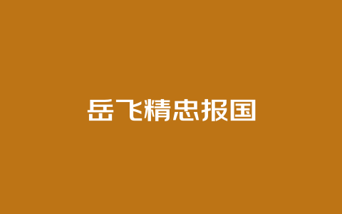 岳飞精忠报国