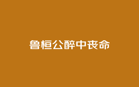 鲁桓公醉中丧命